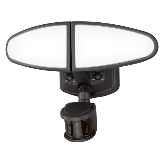 Palatine Integrated LED Bronze Motion Sensor Dusk to Dawn Outdoor Security Flood Light