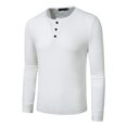 thumbnail image 1 of Palato Mens T Shirts,Autumn And Winter Men's Long Sleeve Tshirt Fashion Three Button Bottomed Shirt, 1 of 4