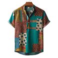 thumbnail image 1 of Palato Mens T Shirts,Men Hawaiian Short Sleeve Beach Shirt Printed Summer Casual Button Down Shirts, 1 of 9