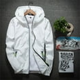 thumbnail image 1 of Palato Mens T Shirts,Men's Casual Pure Color Plus Size Hoodie Reflective Zipper Outdoor Sport Coat, 1 of 5