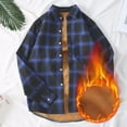 thumbnail image 1 of Palato Mens T Shirts,Men's Plush Thick Warm Plaid Shirt Autumn And Winter Jacket, 1 of 4