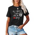 thumbnail image 1 of Palato Womens Plus Size Tops,Women's Casual Round-Neck Printed T-Shirt Loose Short Sleeve Tops Blouse, 1 of 5