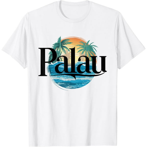 Palau Pacific Ocean T-ShirtMen and women, Black T-shirt, size: Extra large S-4XL