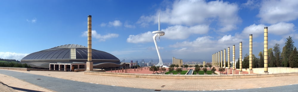 Palau Sant Jordi Montjuic Barcelona Catalonia Spain Canvas Art - Panoramic Images (27 x 9)
