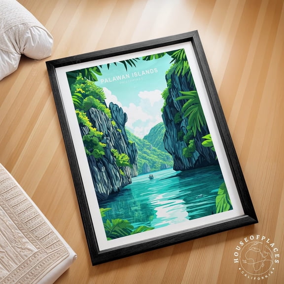 Palawan Islands Philippines Tropical Travel Wall Art Home Decor
