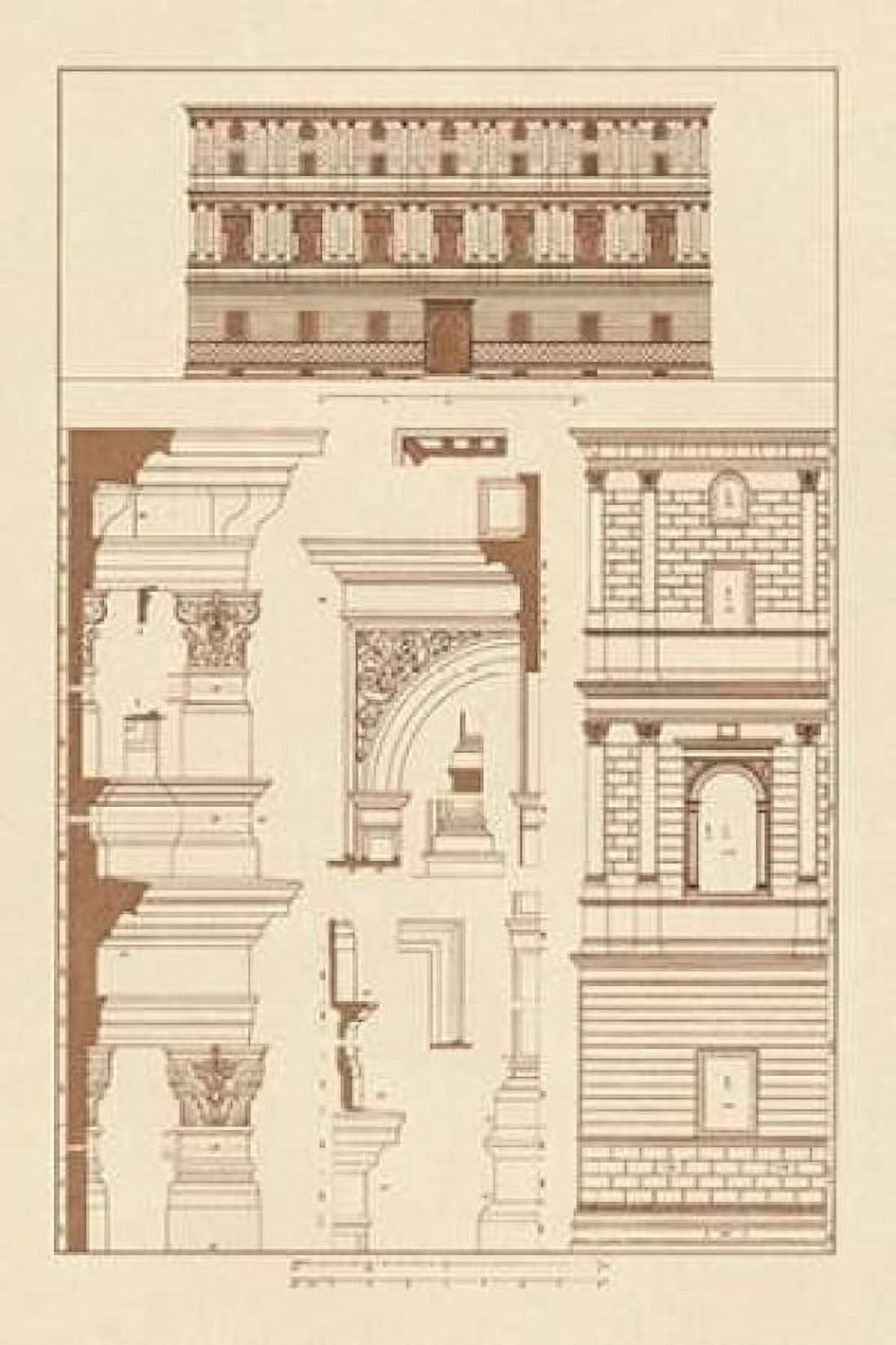 Palazzo Giraud at Rome Canvas Art - J Buhlmann (24 x 36)