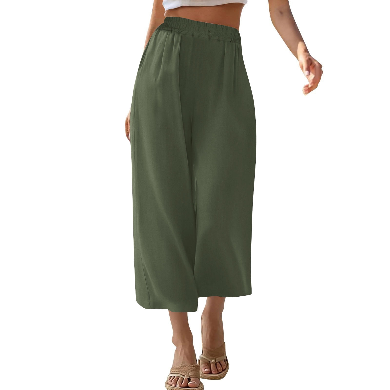 Wide Put Palazzo Pants for Womens Summer Straight Wide Leg Beach Trousers High ...