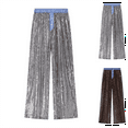 thumbnail image 1 of Palazzo Pants for Women Sequin Wide Leg Pants High Waisted Sparkly Trousers Party Night Clubwear Glitter Lounge Pants Loose Casual, 1 of 5