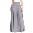 thumbnail image 1 of Palazzo Pants for Women Slacks Wide Leg High Waisted Business Casual Work Trousers with Pockets Gray XXL, 1 of 6