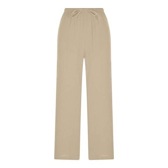 Palazzo Pants for Women Wide Leg Flowy with Pockets Elastic Mid Waist Summer Beach Vacation Outfits Lightweight