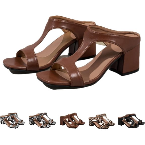 Palcomfy Orthopaedic Chunky Heel Sandals Black Wide Fit 36-42 Comfortable