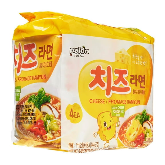 Paldo Cheese Fromage Ramyun Noodle, Cheese KKS1Ramyun, 3.92 Oz (4 Packs)