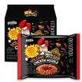 thumbnail image 1 of Paldo Fun & Yum Volcano Extremely Hot & Spicy Stir Fried Chicken Instant Soupless Noodles, Pack of 4, 1 of 7