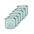 thumbnail image 1 of Pale Blue Chair Seating Cushion Set of 6, Separate Droplets Motif Colorful Design Precipitation Drizzle Sky Image Print, Seat Pads with Anti-slip Backing, 16"x16", White and Blue, by Ambesonne, 1 of 7