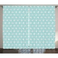 thumbnail image 1 of Ambesonne Pale Blue Curtains 2 Panel Set, Inner Polka Dots, 108" x 108", Sky Blue White and Black, 1 of 3
