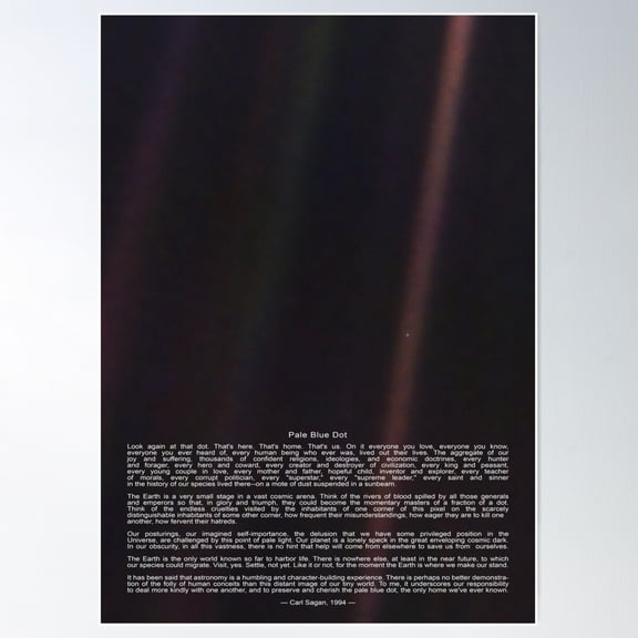 Pale Blue Dot Poster Wall Art, Modern Wall Decor For Living Room Bedroom, 8x12 UNFRAMED