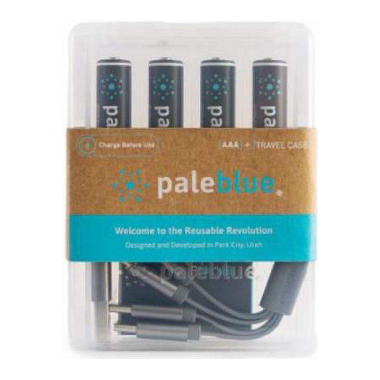 Pale Blue Earth 117176 AAA Rechargeable Batteries, Pack of 4
