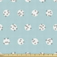 thumbnail image 1 of Ambesonne Pale Blue Fabric by the Yard Upholstery, Inner Polka Dots, 2 Yards, Sky Blue White and Black, 1 of 4