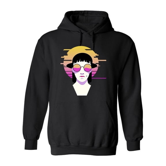 Pale Girl With Sunglasses Hoodie Women -Image by Shutterstock, Female x-Large