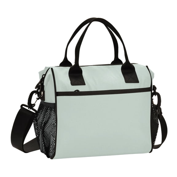 Pale Green Lunch Bag Insulated Lunch Box Leakproof Reusable Cooler Tote Adjustable Shoulder Strap for Men Women 9L