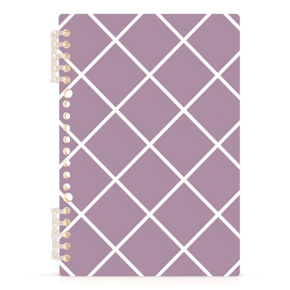 Pale Mauve Block Notebooks 1-subject Journal 60 Sheets A5 College Ruled Paper Detachable Ring 8.3"x5.7"