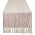 thumbnail image 1 of Pale Mauve Chevron Handloom Table Runner 15x72, 1 of 3