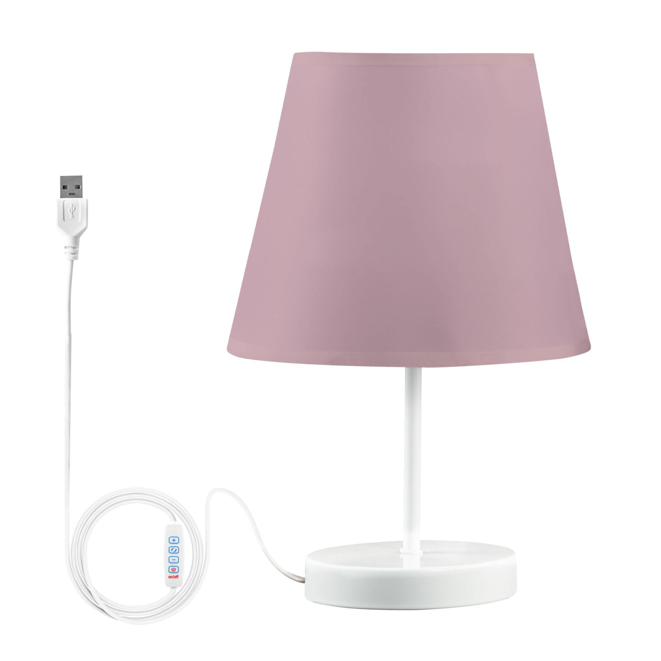 Pale Mauve Desk Lamp LED Table Nightstand Lamps with 3 Color Temperatures for Home Bedroom Living Room Decor 8x12