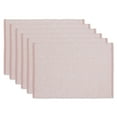 thumbnail image 1 of Pale Mauve Eco-Friendly Chambray Fine Ribbed Placemat 6 Piece, 1 of 3