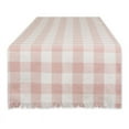 thumbnail image 1 of Pale Mauve Heavyweight Check Fringed Table Runner 14x108, 1 of 3