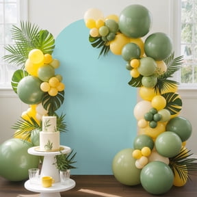 Pale Mint Arch Backdrop Cover, 4FT, Minty Green Color Solid Background Rustic Farmhouse Spandex Arch Covers Double-Sided Backdrop for Wedding Birthday Party Photo Background Decoration