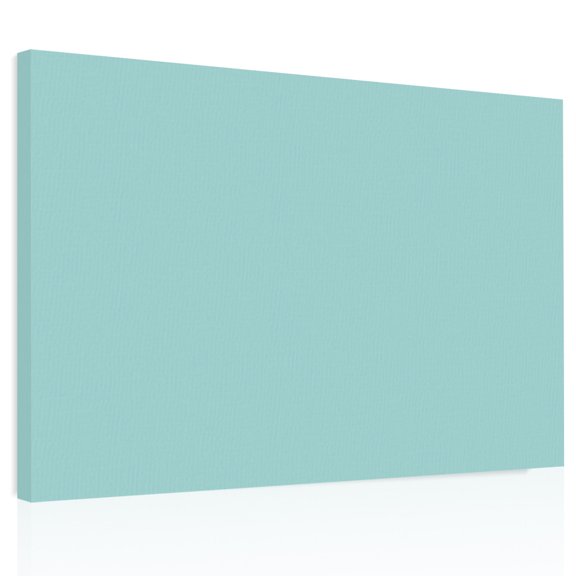 Pale Mint Canvas Print Wall Art, Minty Green Color Solid Background Rustic Farmhouse Wall Decor Modern Artwork Paintings Pictures for Living Room Framed and Stretched Ready to Hang 16" x 20"