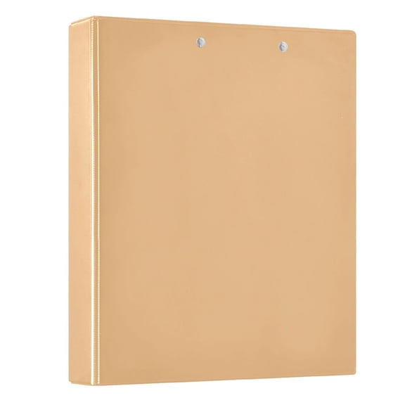 Pale Orange Hardcover 3 Ring Binder 1.5” Round Rings Letter Size Paper Pockets for School Office Supplies