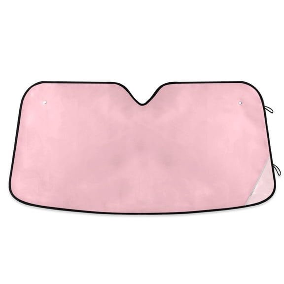 Pale Pink Car Windshield Sun Shade Foldable Car Front Window Visor Heat and UV Protection 55x27.6