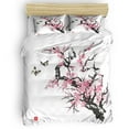 thumbnail image 1 of Pale Pink Duvet Cover Set Sakura Branch with Cherry Flowers Tender Spring Decorative 3 Piece Bedd, 1 of 5
