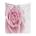 thumbnail image 1 of Pale Pink Soft Flannel Fleece Blanket, Romantic Rose Petals Beauty Bouquet Celebration Bridal Romance Wedding Theme, Cozy Plush for Indoor and Outdoor Use, 50" x 60", Pale Pink White, by Ambesonne, 1 of 6