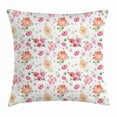 thumbnail image 1 of Pale Pink Throw Pillow Cushion Cover, Watercolor Style Rural Meadow Floral Pattern Inspired by Fresh Spring Nature, Decorative Square Accent Pillow Case, 24 X 24 Inches, Multicolor, by Ambesonne, 1 of 2