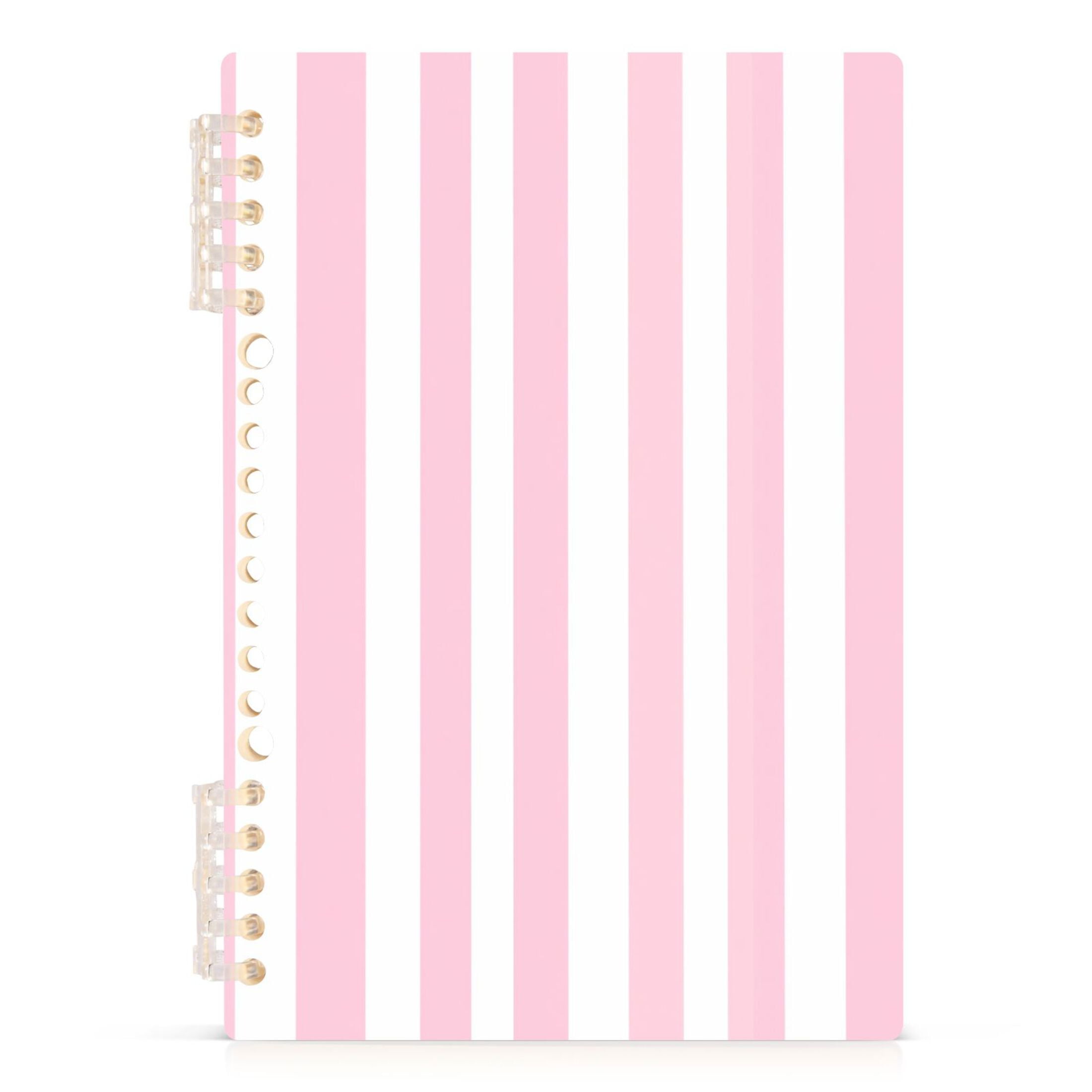 Pale Pink and White Striped Notebooks 1-subject Journal 60 Sheets A5 ...