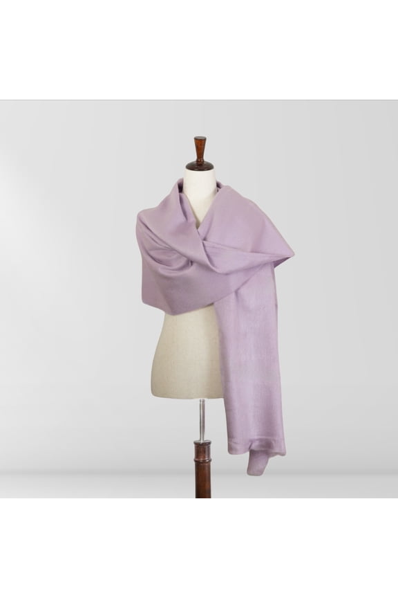 Pale Purple - Alpaca Wool Shawl