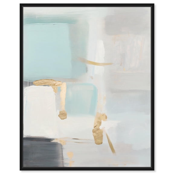 Pale Radiance I Canvas Moody Abstracts by Art Remedy, Black Frame, 36 x 45