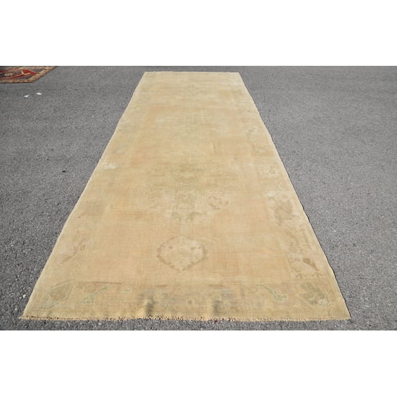 Pale Rug, 5.2x14.1 ft Runner Rug, Home Decor Rugs, Anatolian Rug, Turkish Rug