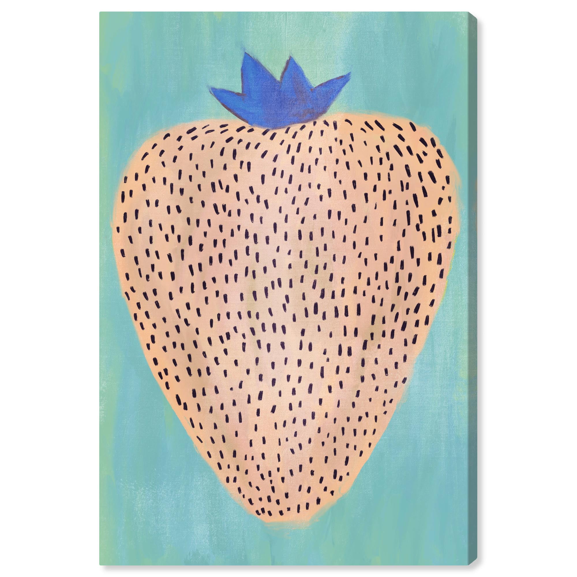 Pale Strawberry Modern Canvas Kitchen Print, 10" x 15"