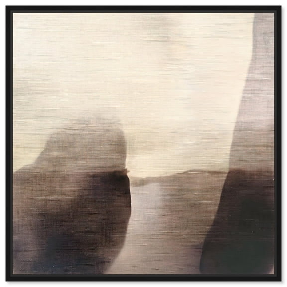 Pale Taupe II Canvas Golden Lux Art by Art Remedy, Black Frame, 12 x 12