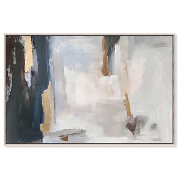 Pale Urbanity III Canvas Print Abstract Decor by Art Remedy, Silver Frame, 15 x 10