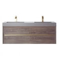 thumbnail image 1 of Palencia 60" Double Sink Wall-Mount Floating Dark Oak Bathroom Vanity No Mirror, 1 of 11