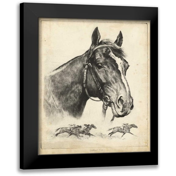 Palenske, R.H. 15x17 Black Modern Framed Museum Art Print Titled - Gallant Fox
