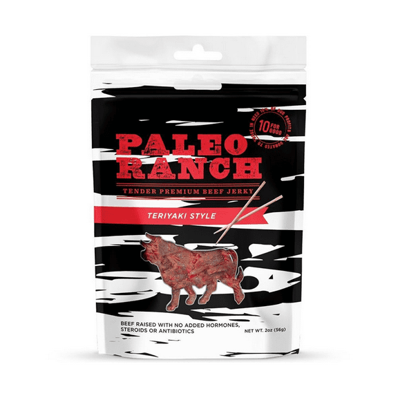 Paleo Ranch Teriyaki Beef Jerky Pouch, 2 oz (Pack of 1)