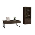 thumbnail image 1 of Palermo 2 Piece Living Room Set, Montenegro Bar Cabinet + Nora Lift Top Coffee Table, Dark Walnut, 1 of 5
