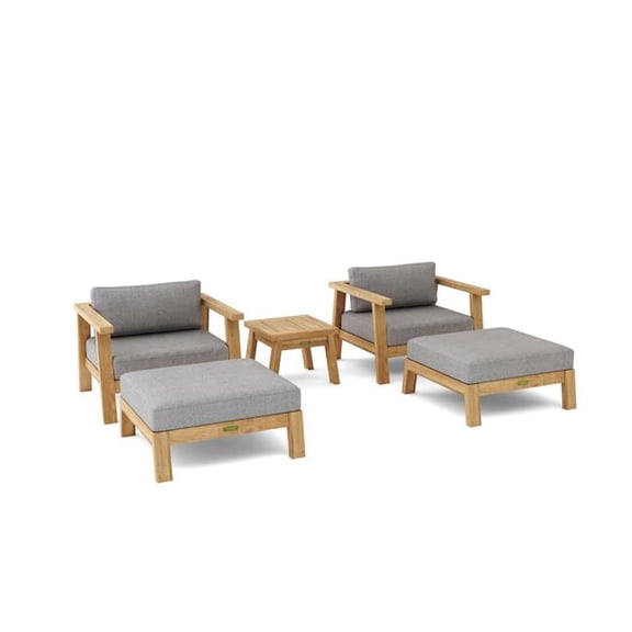 Palermo Deep Seating Set, Natural Smooth Well Sanded - 5 Piece