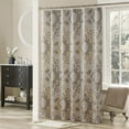 thumbnail image 1 of Palermo Farmhouse Khaki Classic Polyester Waterproof Fabric Paisley Vintage Printed Decorative Taupe Shower Curtain for Bathroom,72" W x 72" L, 1 of 6