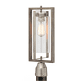thumbnail image 1 of Palermo Grove 1-Light Antique Nickel Post Light with Weathered Gray Wood Accents, 1 of 1